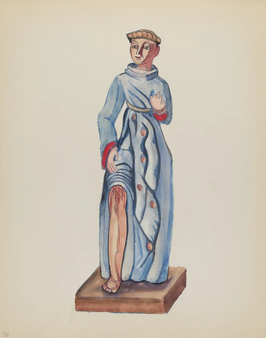 Plate 36: Saint Roch: From Portfolio "Spanish Colonial Designs of New Mexico" by American 20th Century