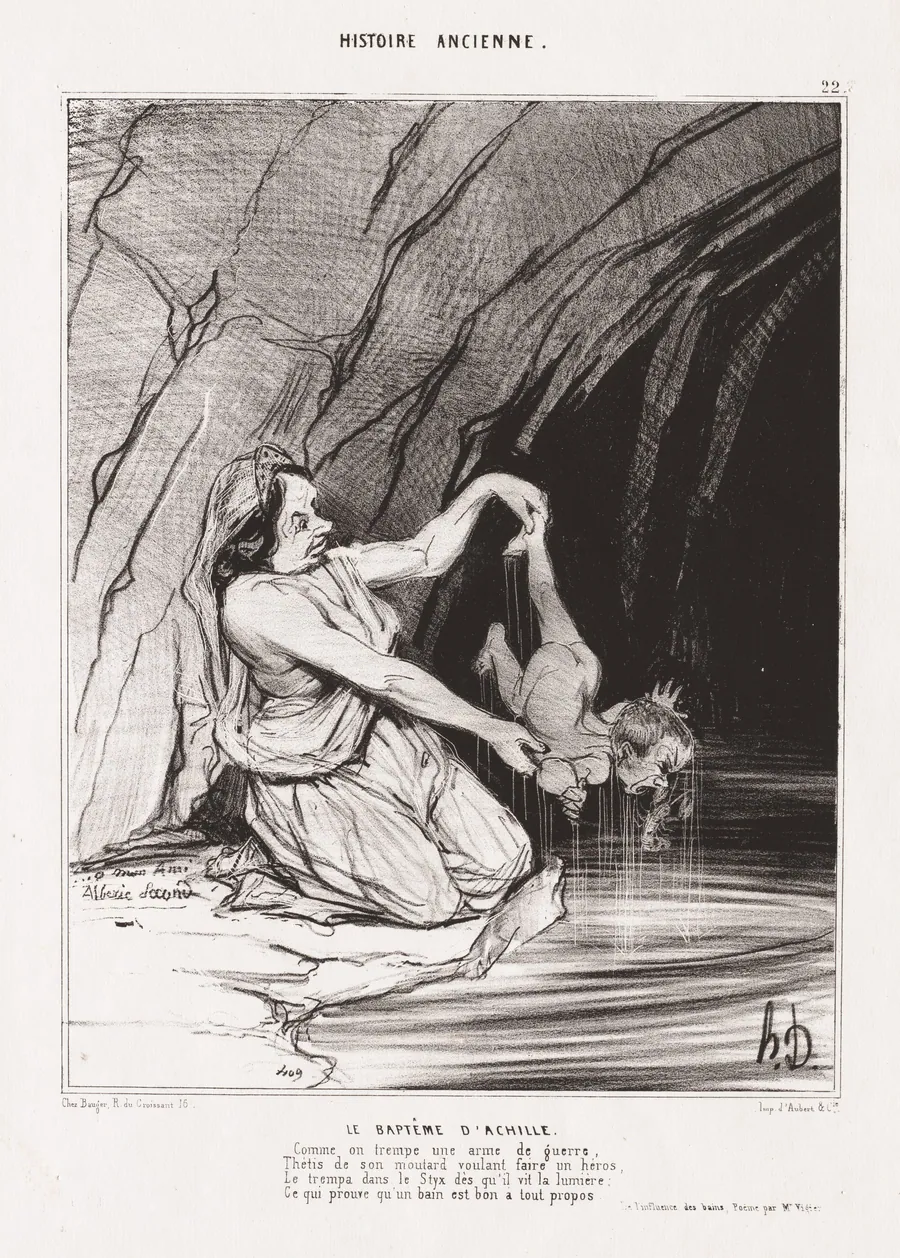 The Baptism of Achilles by Honoré Daumier