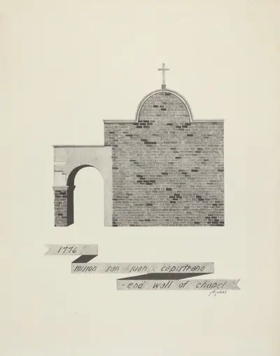 Mision San Juan Capistrano - End of Chapel Wall