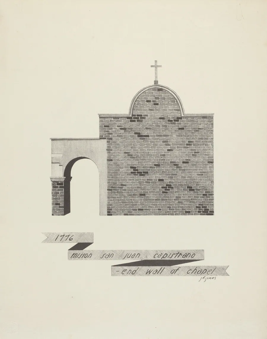 Mision San Juan Capistrano - End of Chapel Wall by James Jones