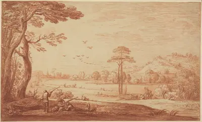 Hunters Resting by a River