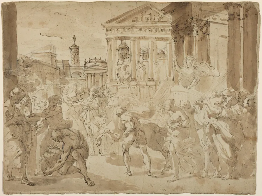 A Triumphal Procession in Ancient Rome by Gaetano Gandolfi