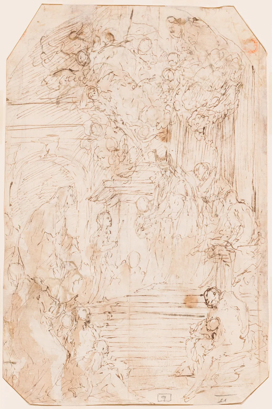 Presentation of the Virgin in the Temple [verso] by Antonio Zanchi