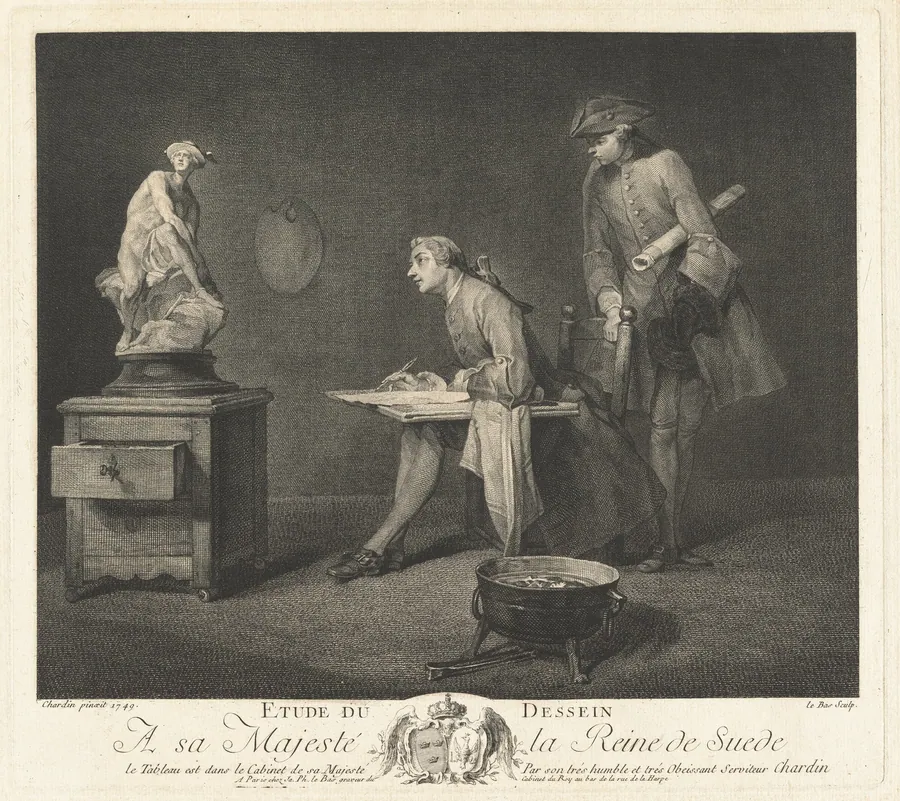 Etude du dessin (The Drawing Lesson) by Jacques-Philippe Le Bas