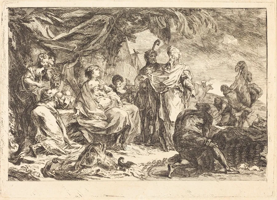Laban Searching for his Household Gods (Laban chercant des dieux) by Gabriel de Saint-Aubin