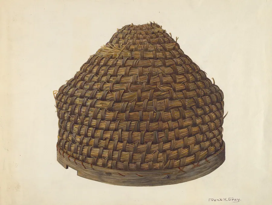 Straw Bee Hive by Frank Gray