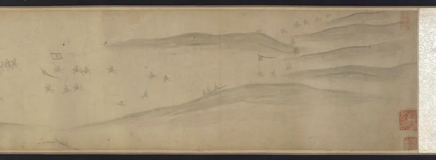 Treaty at the Bian Bridge 《汴橋會盟圖》 by Formerly attributed to Li Gonglin (傳)李公麟 (ca. 1049-1106)