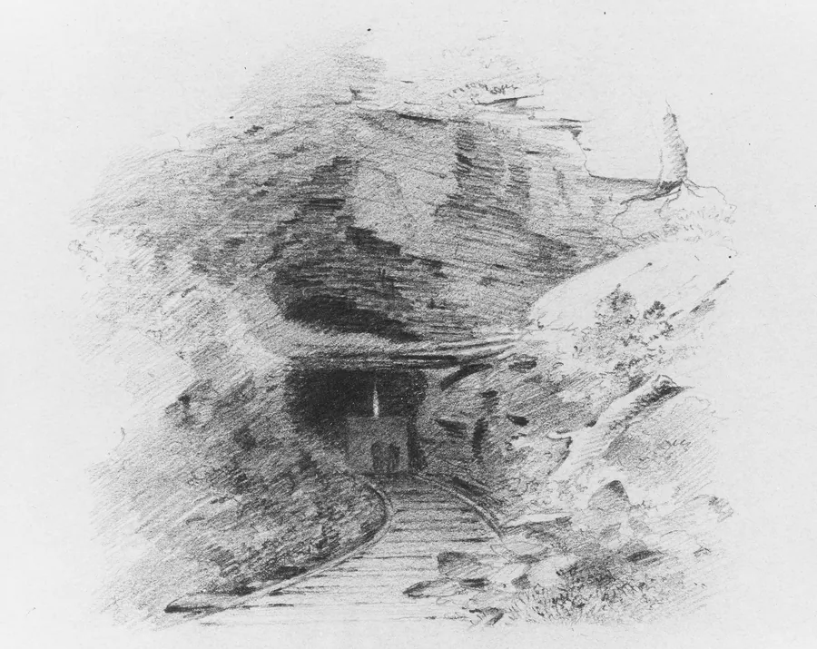 Entrance to a Coal Mine in the Valley of Wyoming, Pennsylvania (Entrance to a Coal Mine, Susquehanna) by Thomas Addison Richards