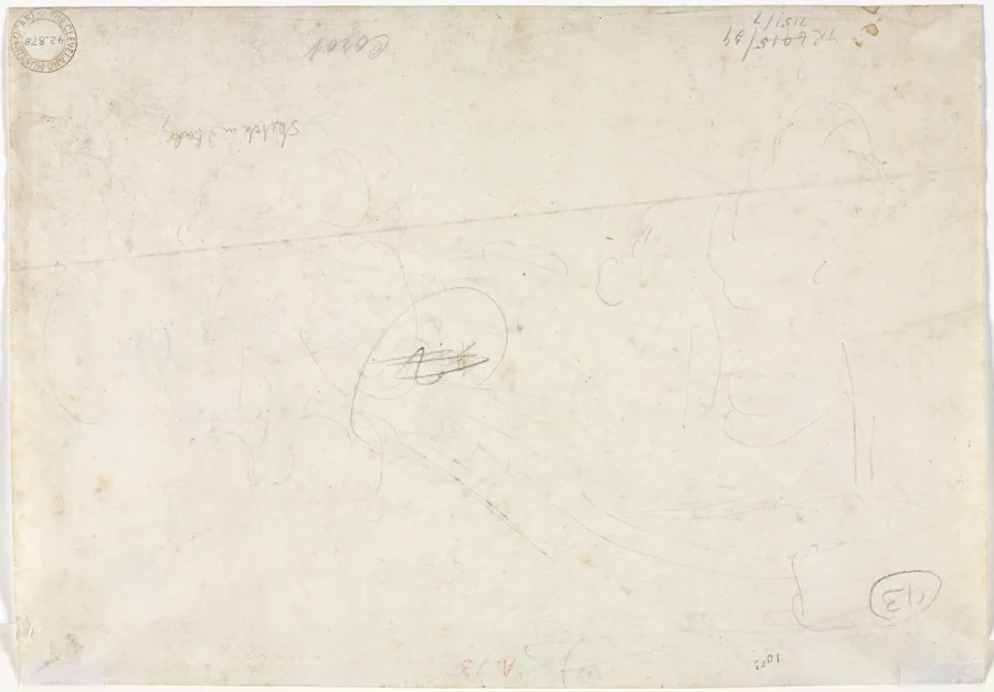 Sketch for a Landscape (verso) by Jean Baptiste Camille Corot