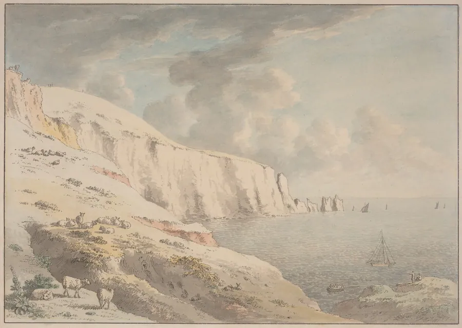 View of the Needles, and White Cliffs Taken from Allum Bay, Isle of Wight by Anthony Devis