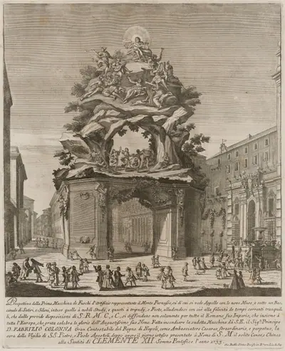 The Prima Macchina for the Chinea of 1733: Parnassus with Apollo and the Muses
