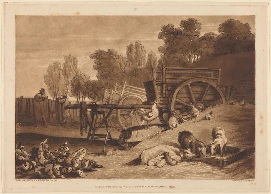 The Farm-yard with the Cock by Joseph Mallord William Turner