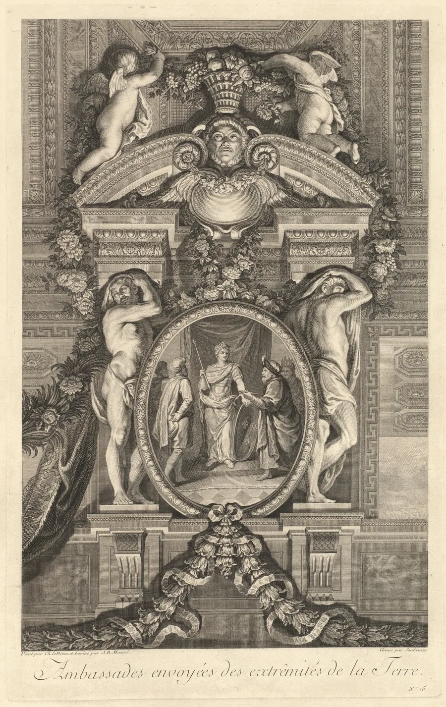 Ambassades envoyées des extrêmités de la Terre (Embassies Sent from the Extremities of the Globe) [pl. 15] by Jean-Baptiste Massé