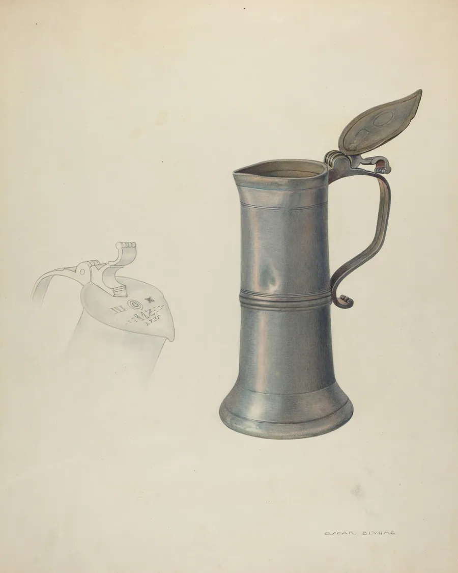 Pewter Tankard by Oscar Bluhme