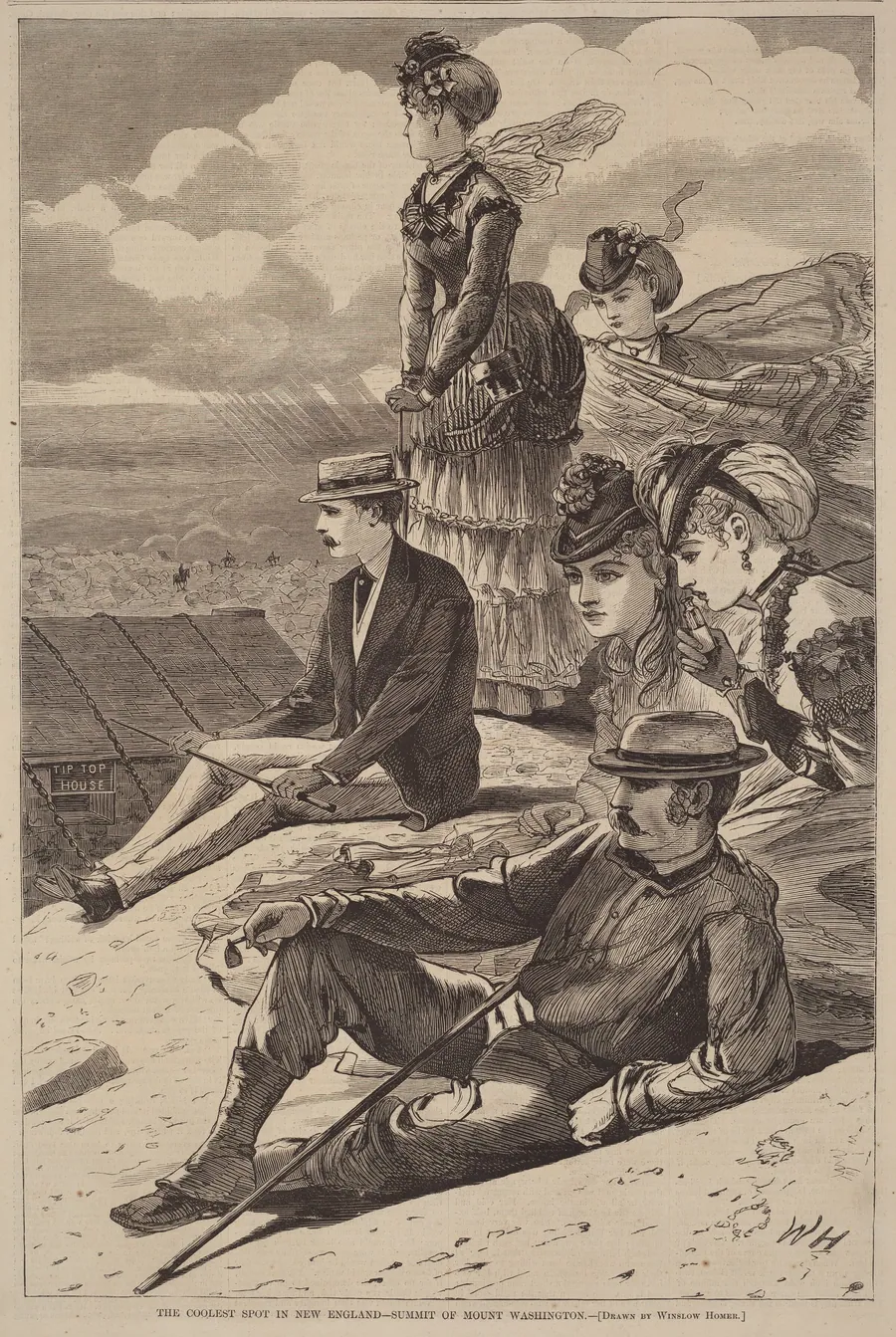 The Coolest Spot in New England - Summit of Mount Washington by American 19th Century