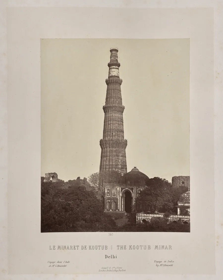 The Kootub Minar, Delhi by Louis-Théophile Marie Rousselet