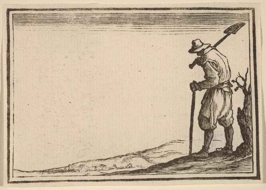 Peasant with Shovel on His Shoulder by Edouard Eckman