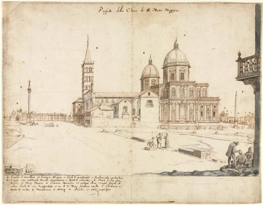 Eighteen Views of Rome: The Basilica of Santa Maria Maggiore by Lievin Cruyl