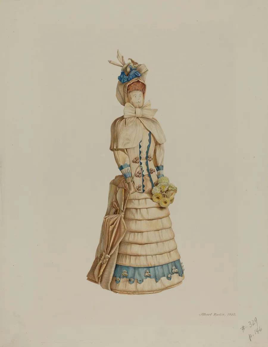 Corn Husk Doll by Albert Rudin