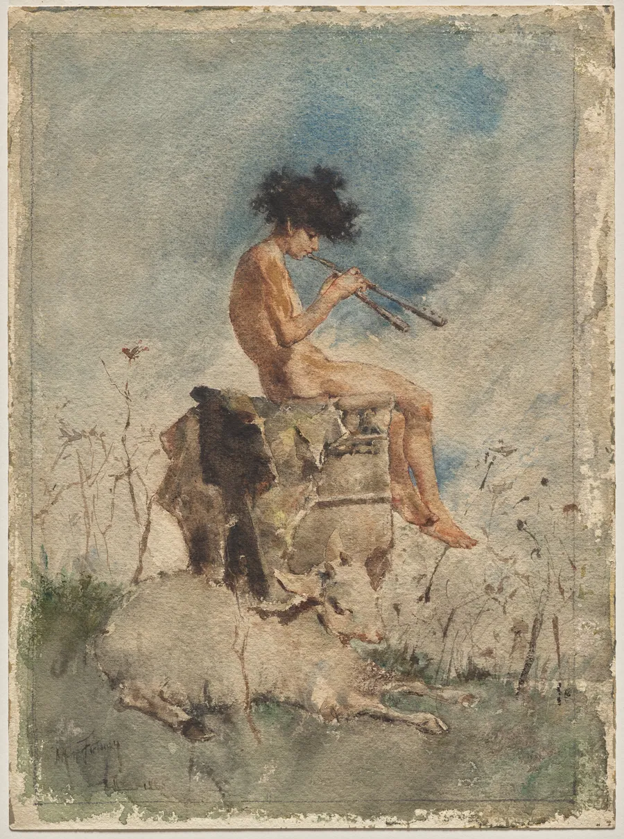 The Pipes of Pan by Mariano Fortuny