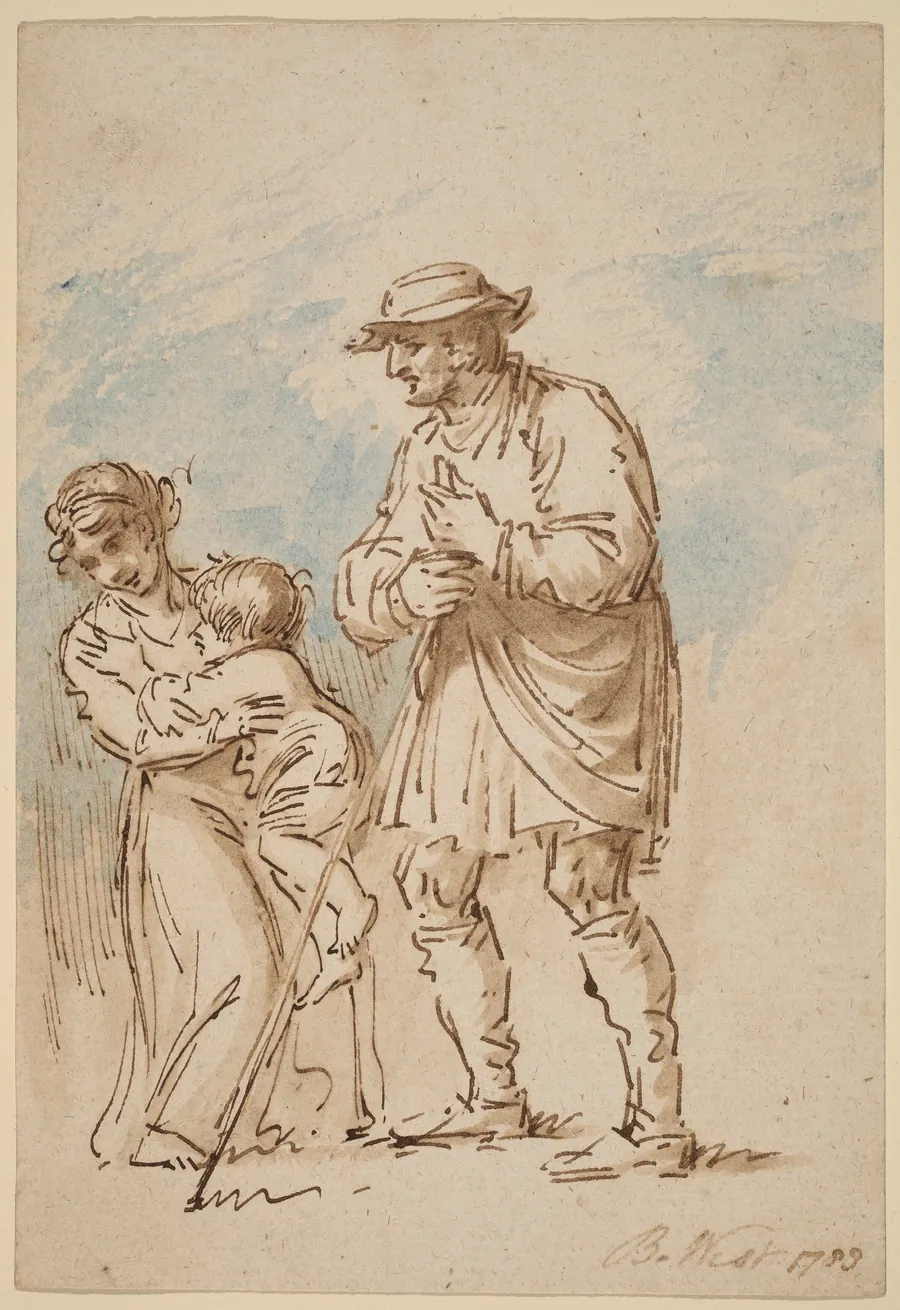 Vagabond Family [recto] by Benjamin West