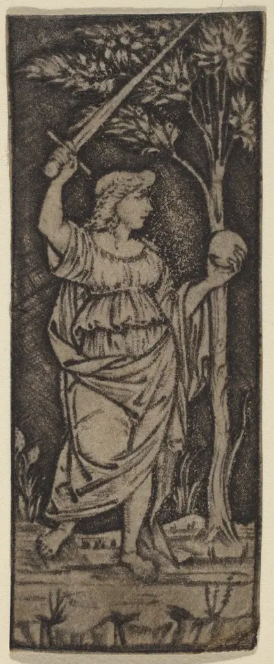 Allegorical Figure: Woman with Sword and Sphere