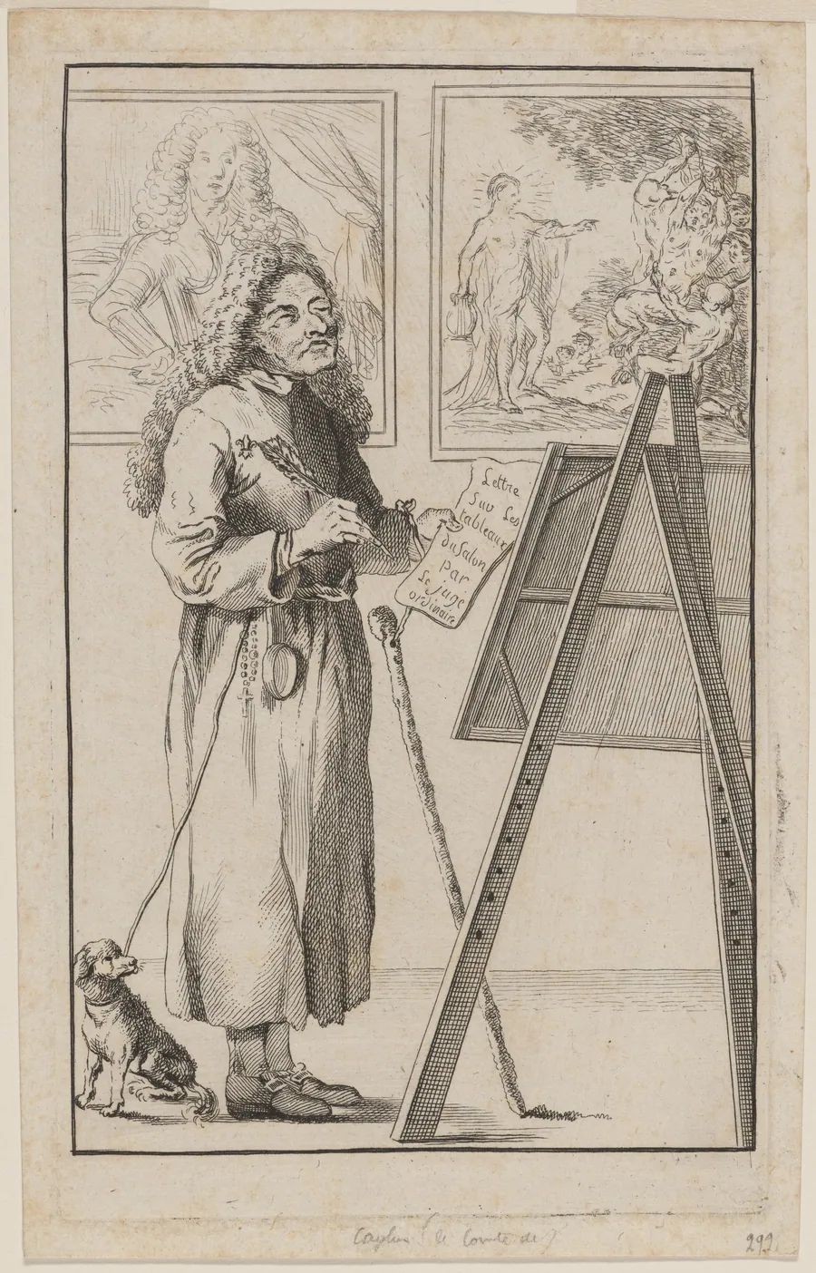 La Font de Saint-Yenne (Blind Critic by an Easel) by Claude Henri Watelet