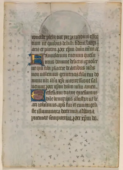 Leaf from a Book of Hours: Text (verso)
