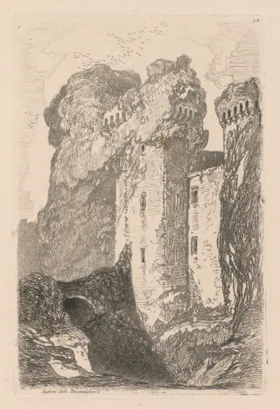 Liber Studiorum: Plate 24, Ragland Castle, Monmouthshire