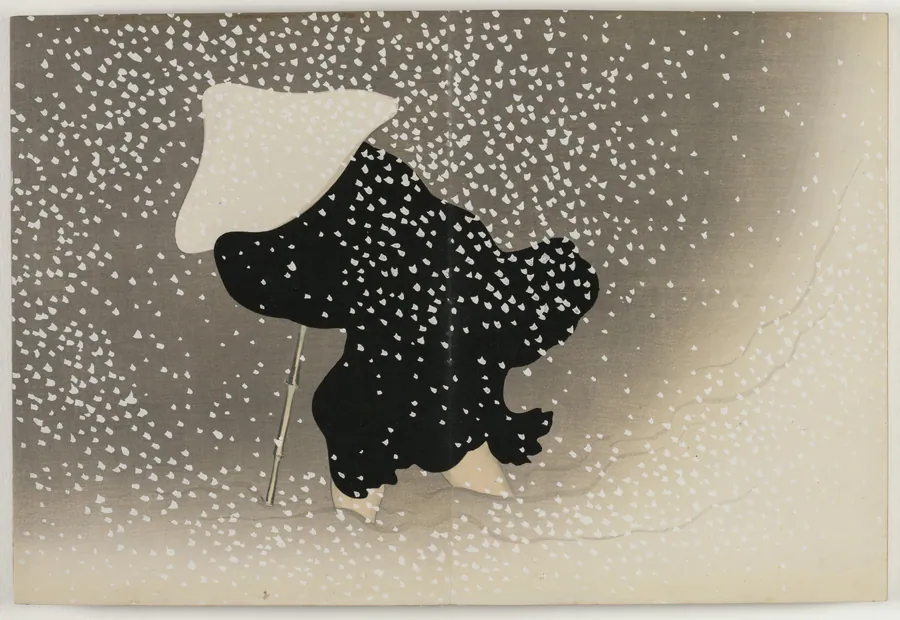Flowers of a Hundred Worlds (Momoyogusa): Swirling Snow (Tomoe no yuki) by Kamisaka Sekka