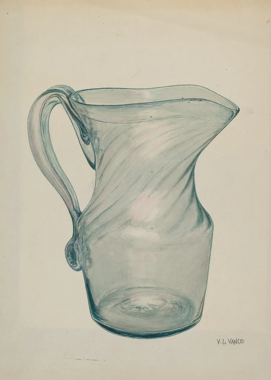 Glass Pitcher by V.L. Vance