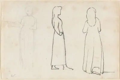 Three Sketches of a Standing Woman