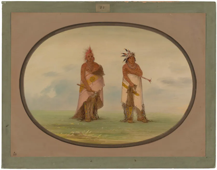 Two Unidentified North American Indians by George Catlin