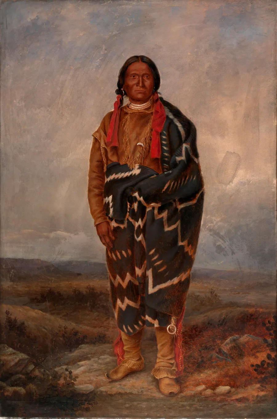 Apache Indian by Antonion Zeno Shindler, 1813 Bulgaria-died Washington, DC 1899
