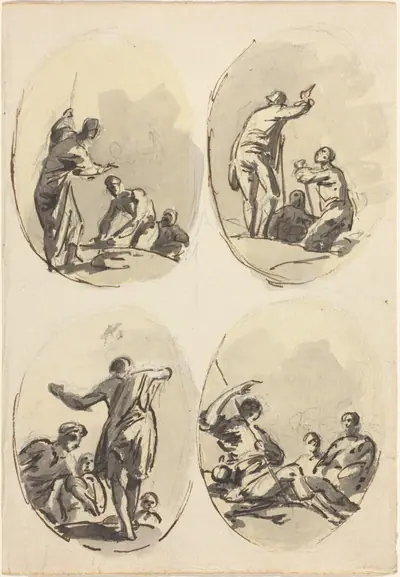 Four Oval Compositions