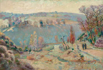 Valley of the Sédelle at Pont Charraud:  White Frost