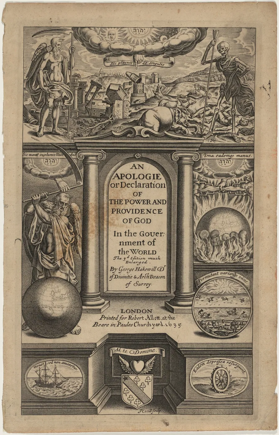 Title Page to An Apologie, or Declaration of the Power and Providence of God by Thomas Cecil