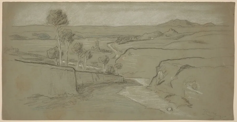 Roman Landscape by Elihu Vedder