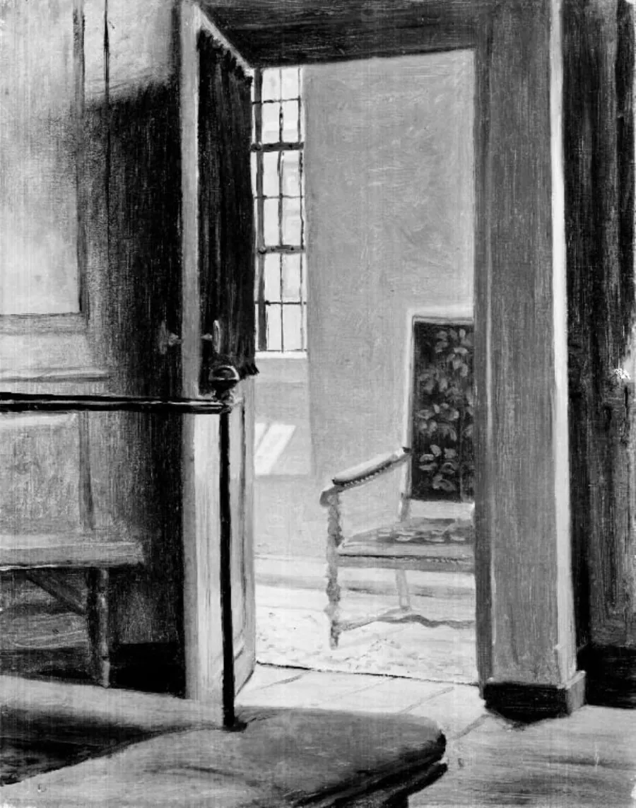 Interiørstudie fra Vartov Kirke by Christen Dalsgaard