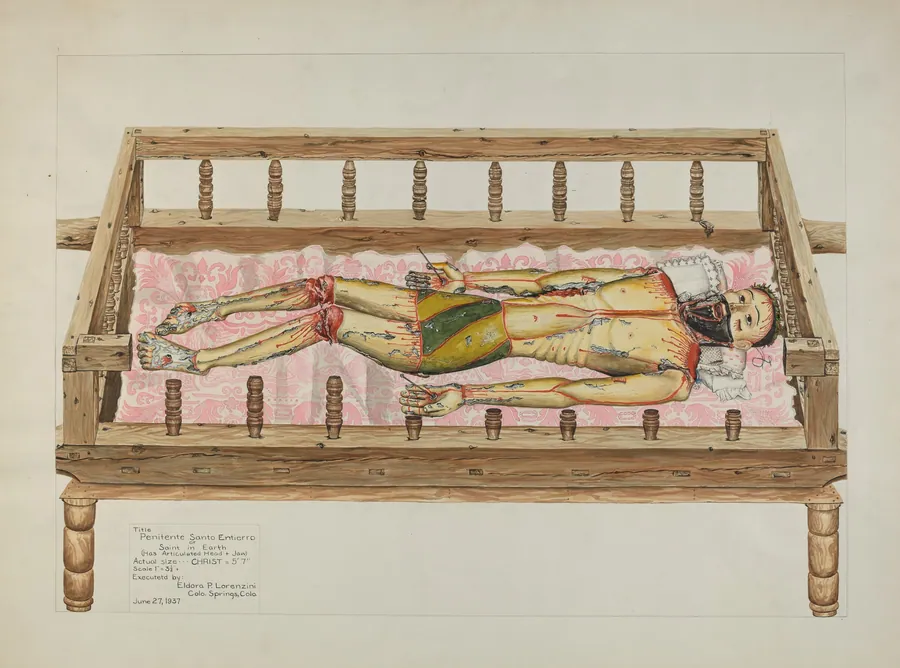 Penitente Santo Entierro or (Saint in Earth) by Eldora P. Lorenzini