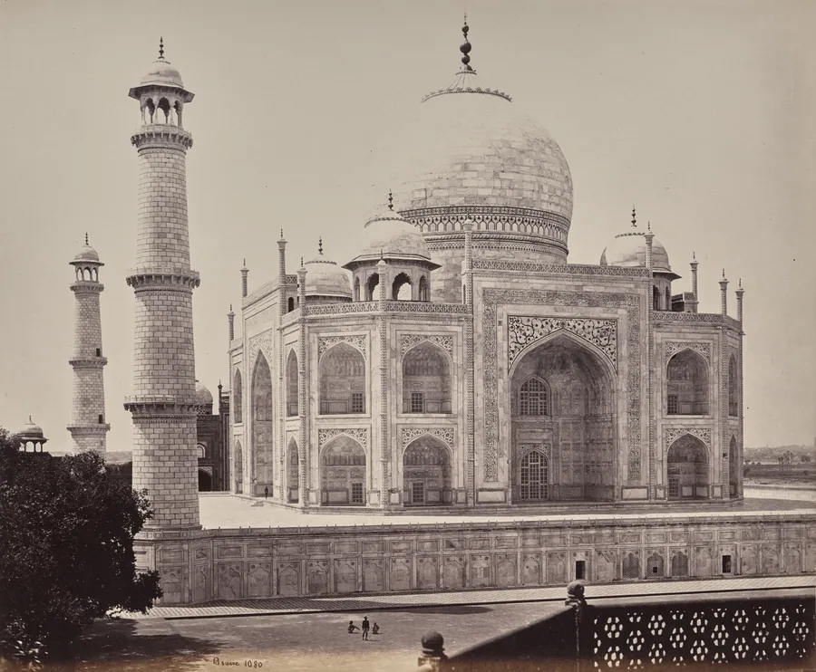 Agra. View of the Taj from a Corner in the Quadrangle by Samuel Bourne
