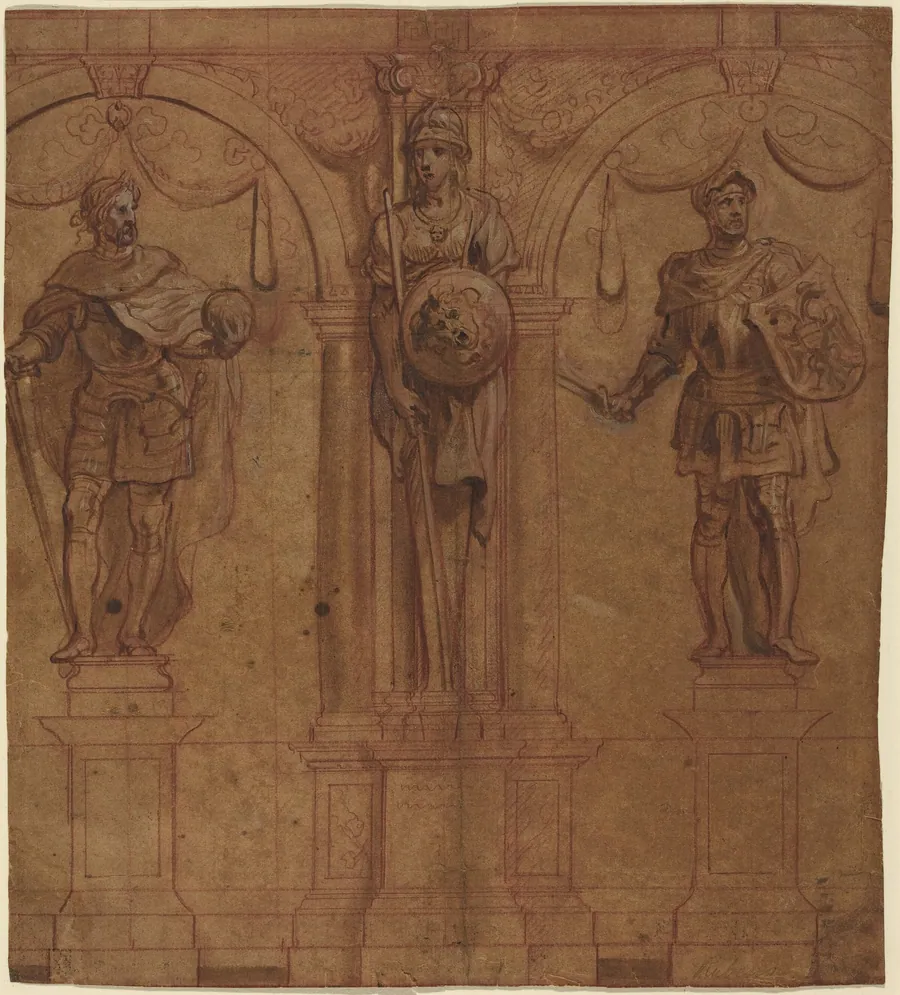 Rudolf I and Albert I with Pallas by Sir Peter Paul Rubens