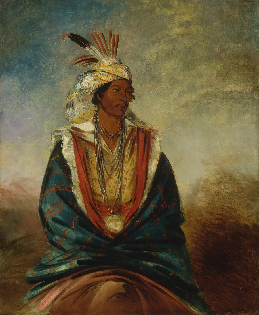 Tel-maz-há-za, a Warrior of Distinction by George Catlin, born Wilkes-Barre, PA 1796-died Jersey City, NJ 1872
