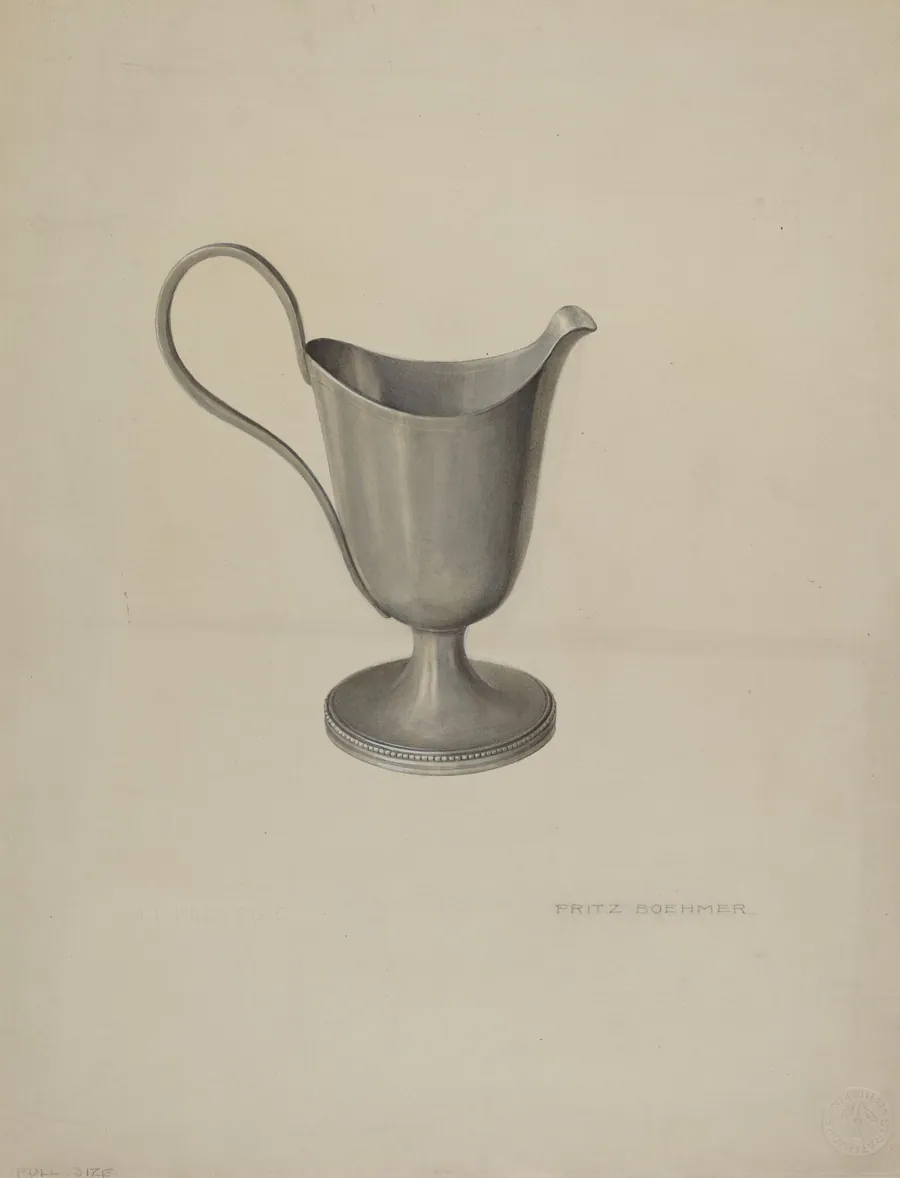 Pewter Cream Pitcher by Fritz Boehmer