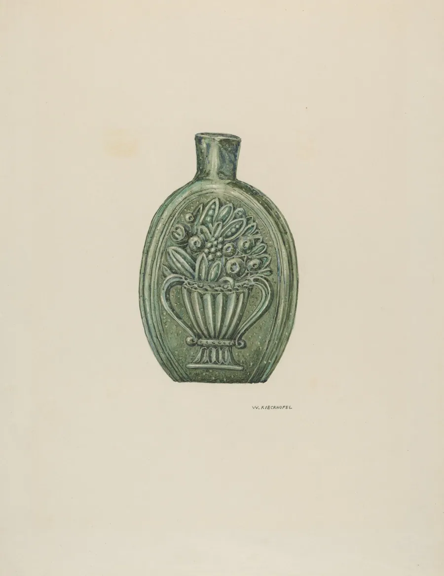 American Glass Flask by William Kieckhofel