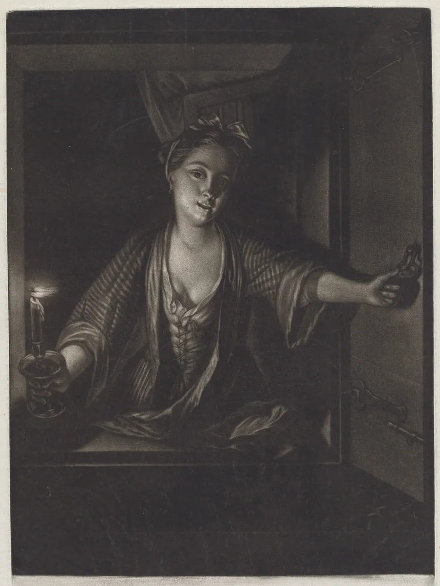 Girl with a Candle by John Greenwood