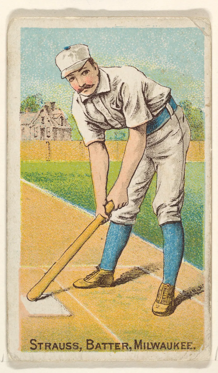 Strauss, Batter, Milwaukee, from the Gold Coin series (N284) for Gold Coin Chewing Tobacco by D. Buchner & Co., New York