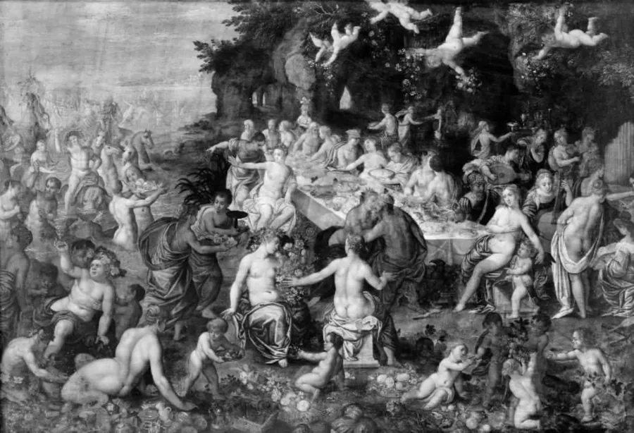 Gudernes festmåltid. Peleus' og Thetis' bryllupsfest by Ubekendt