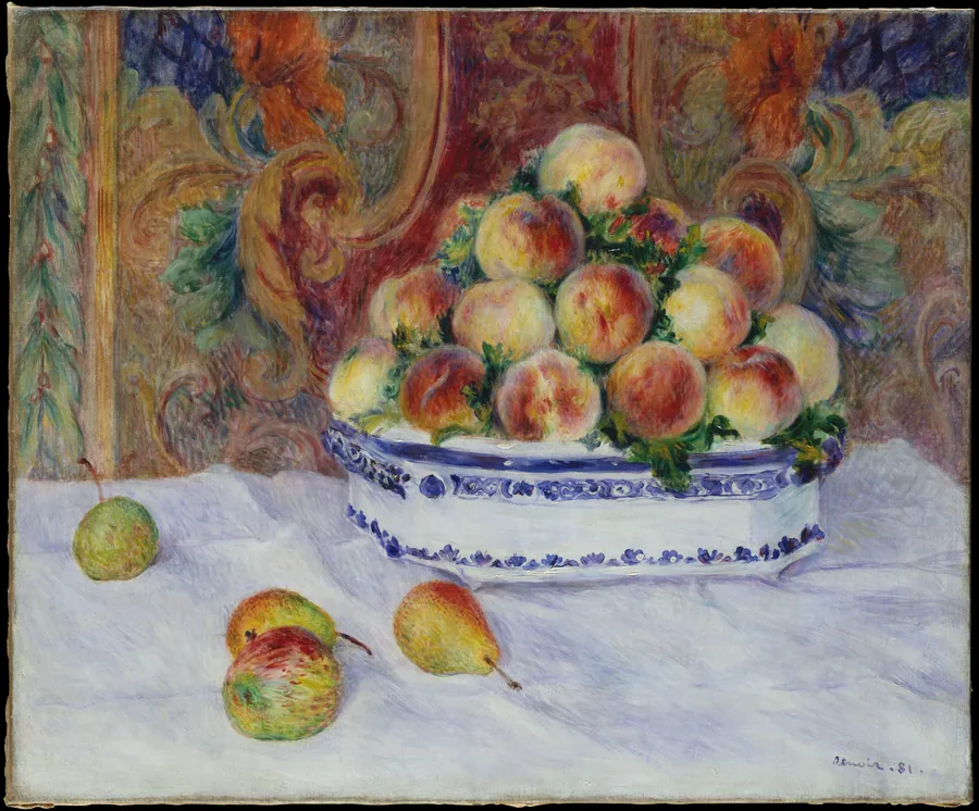 Still Life with Peaches by Auguste Renoir