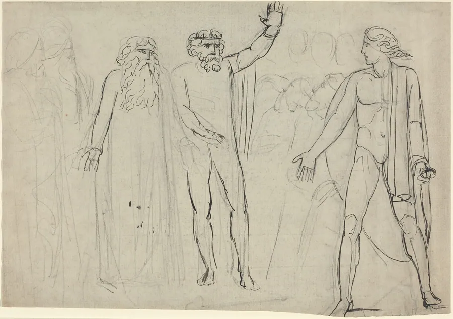 "And Saul Said unto David, Go, and the Lord be with Thee" [recto] by William Blake